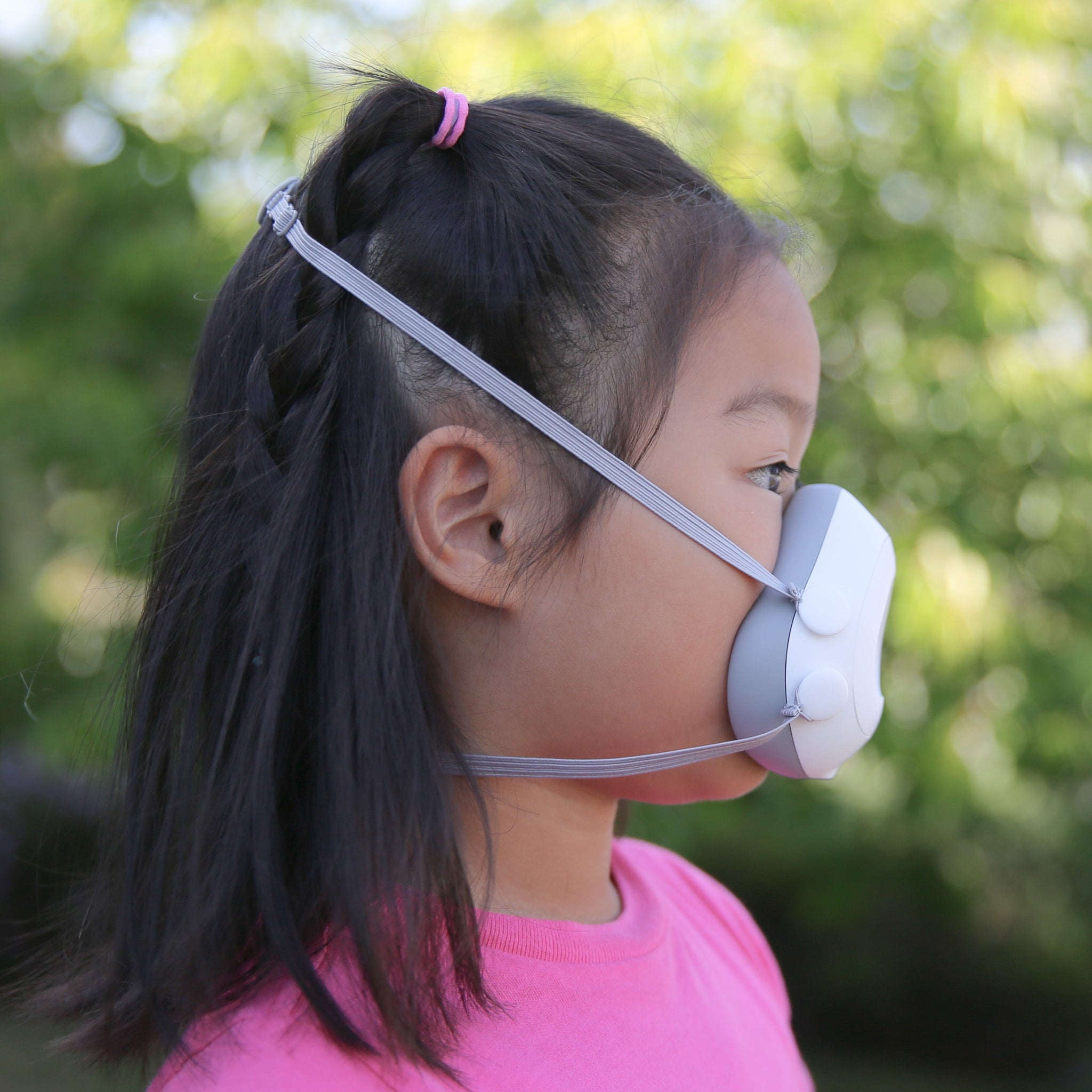 Pink Flo Mask Flo Mask (kids) - White Front Cover – Flo Mask EU